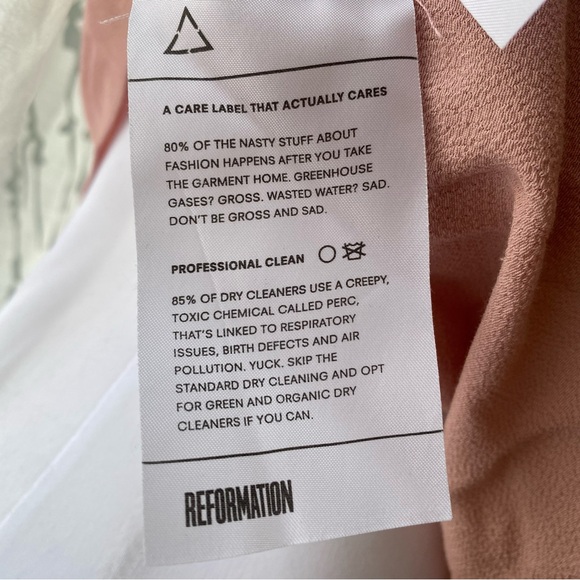 Reformation light pink v-neck hanging arm strap sleeveless tank top blouse - Picture 10 of 10